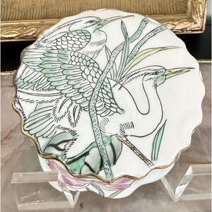 Lotus Flower Chinoiserie Trinket Box